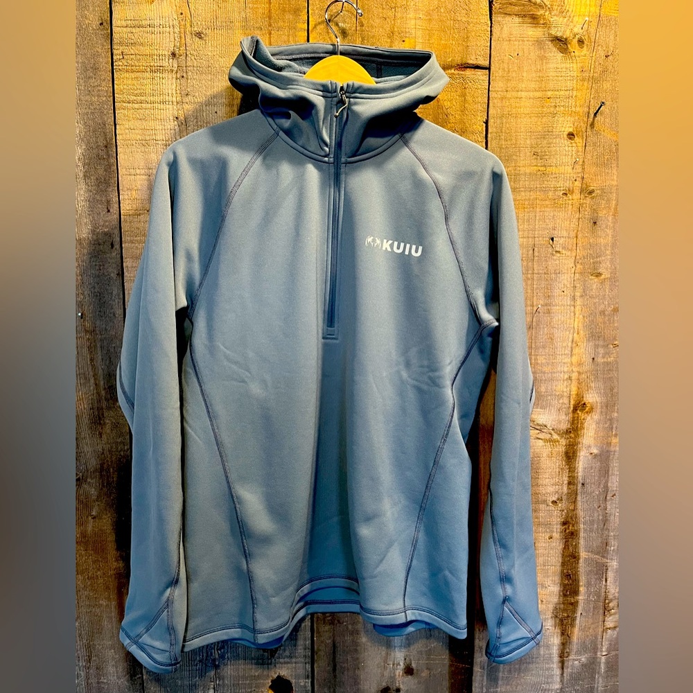 Kuiu Peleton 200 Zip-T Hoodie. Storm. Large. Excellent Condition.